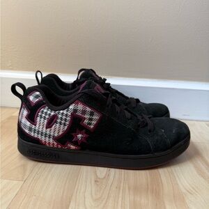 DC Shoes RARE Y2K Court Graffik Black Grunge Plaid Men’s Size 9